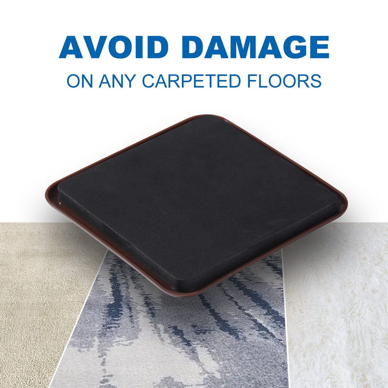Furniture Sliders, 8pcs 4.7 inch Square Furniture Moving Kits Carpet Sliders for Moving Furniture, Heavy Duty Furniture Movers - Protect The Surface of Carpet, Easily Move Any Items! - NewNest Australia