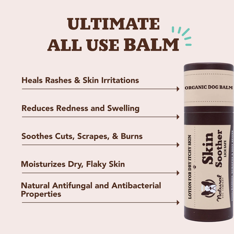 Natural Dog Company Bundle: Allergy & Itch Defense Chews (90 ct) + Skin Soother Balm (2 oz) – Vet-Strength Support with Colostrum, Salmon Oil & Probiotics + Healing Balm for Itchy, Dry, Irritat