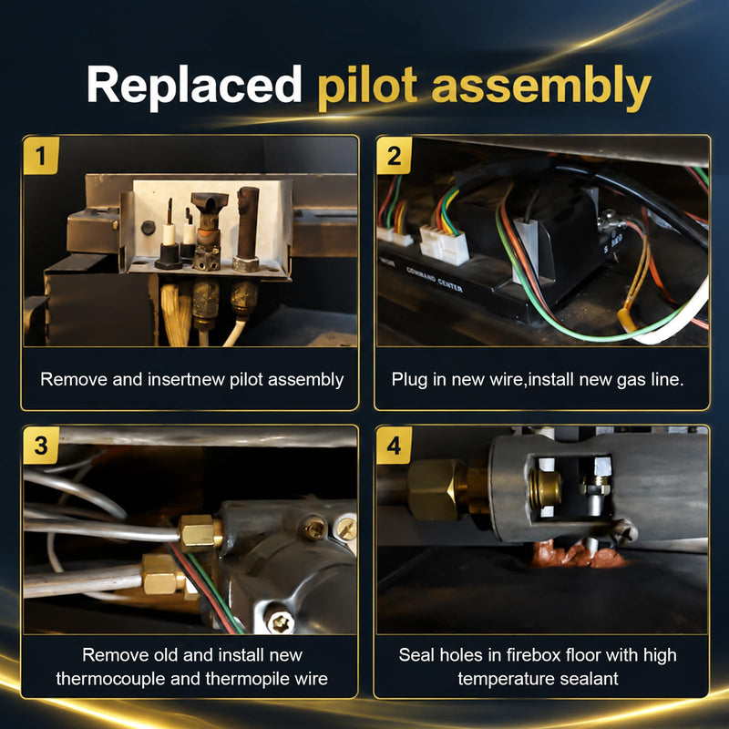 10002264 Pilot Assembly NG/LPG 3 Way Fireplace Replacement