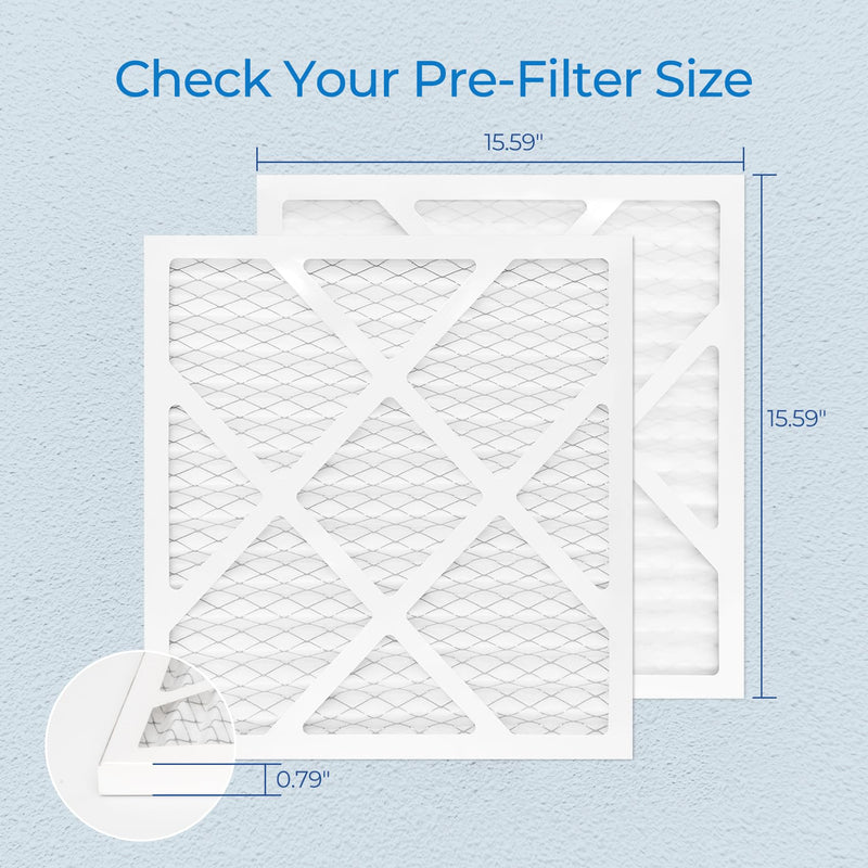 Vilaso 16x16x1 Air Scrubber Pre-Filter Replacement, 5 Pack HEPA500 10 Pack