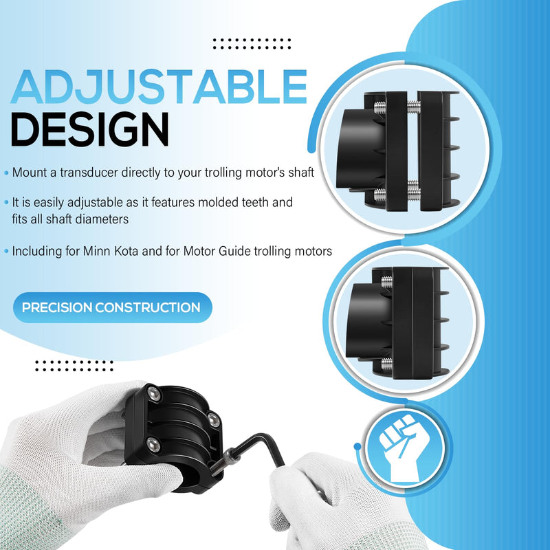 0101278401 Trolling Motor Shaft Mount Transducer Bracket for Garmin Panoptix Live Scope System for Panoptix LVS32 Transducer