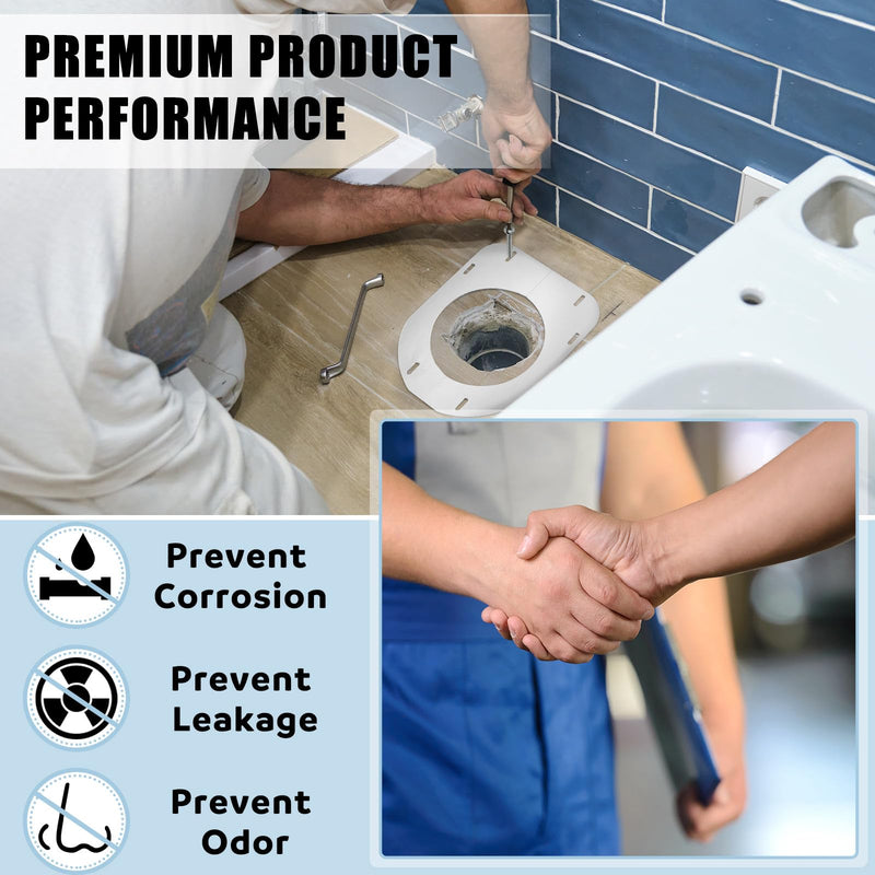 Gisafai Toilet Flange Support Plate Closet Flange Floor Repair Ring Bracket Extender Kit Offset Toilet Repair Kit, 5.59 x 5.28 Inches Inner Diameter, 1mm Thickness(Stainless Steel) Stainless Steel