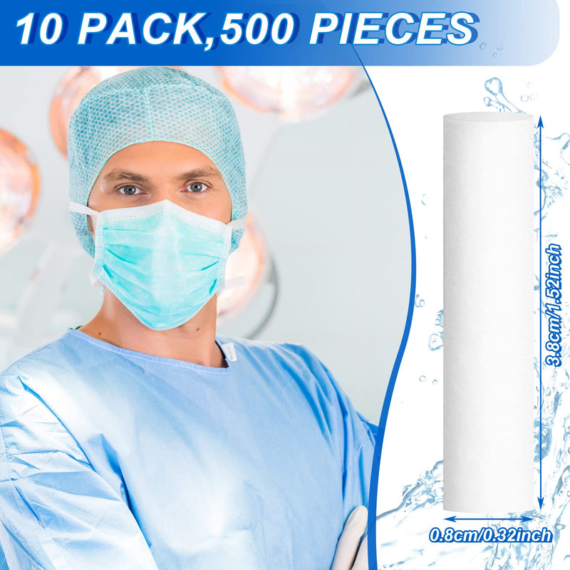 200 Pcs 1.5 Inch Dental Cotton Rolls for Mouth, Gauze Rolls Cottons Pads for Dentists Flexible Good Absorbent Cotton Nose Plugs Dental Cotton Swabs for Kid, Adult Nosebleed, Mouth Gauze Accessories 200