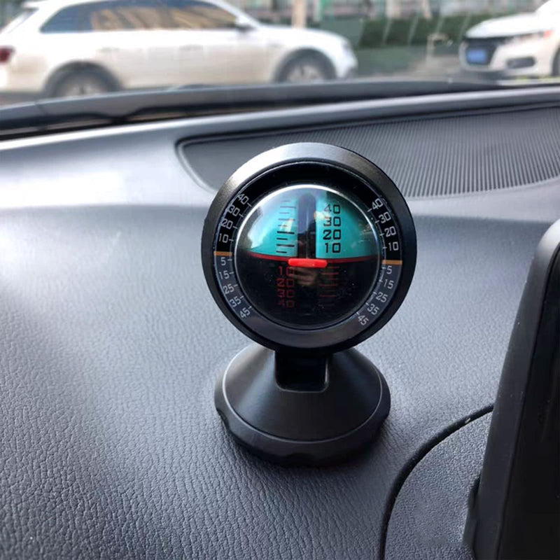 Adjustable Ball Compass with Slope Meter, Car Slope Indicator Automotive Inclinometer Gradient Balancer Tool for Car Marine Boat Ship
