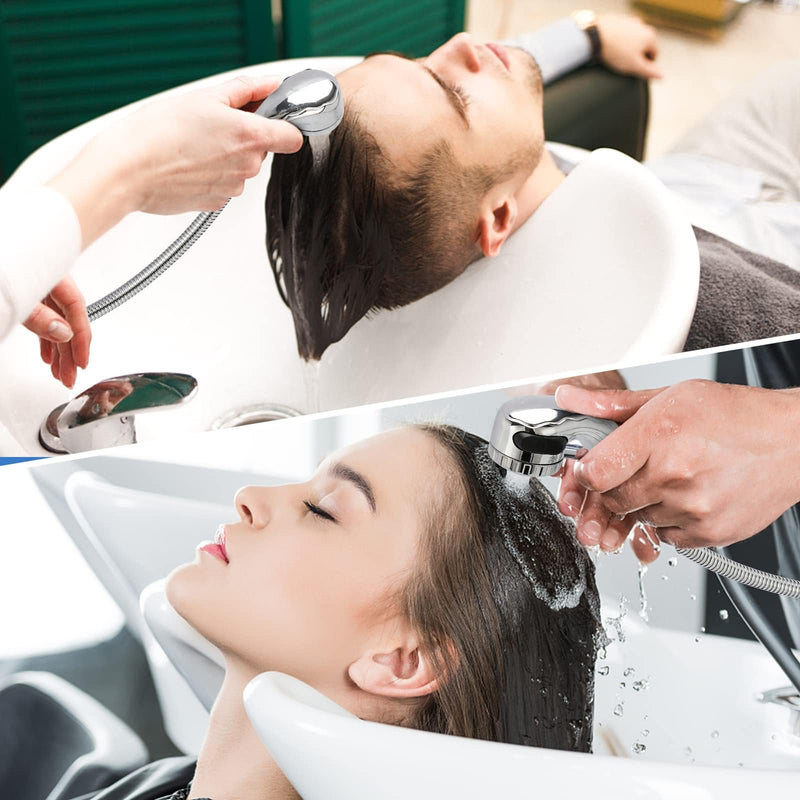 LukLoy Shampoo Bowl Sprayer Hose Replacement, 𝟏/𝟒" Nut Professional Salon Sink Shampoo Hose, with Stainless Steel Hose, Perfect Size and High Pressure 1/4 nut
