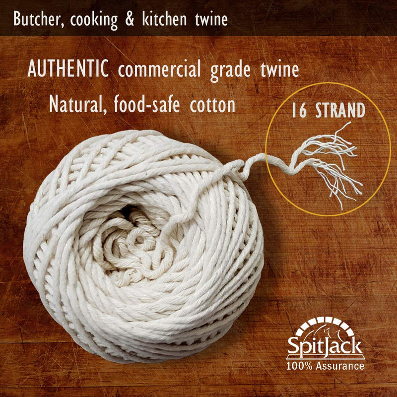 Meat Trussing Needle and Butchers Cooking Twine Kit for Sewing Up Whole Hog, Pig, and Roasting Chicken and Turkey. 7 Inch Stainless Steel Needle and 185 Feet of Cotton Kitchen String.