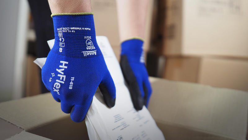 Ansell HyFlex 11-618 Nylon Light Duty Multi-Purpose Glove with Knitwrist 9 (L)