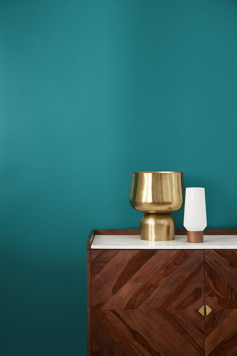 KILZ TRIBUTE Paint & Primer, Interior, Color Sample, True Teal, 8 Ounces 1 Count (Pack of 1) Satin