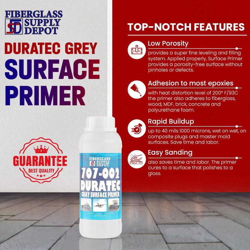 Duratec 707-002 Grey Surface Primer Quart with 15cc Hardener
