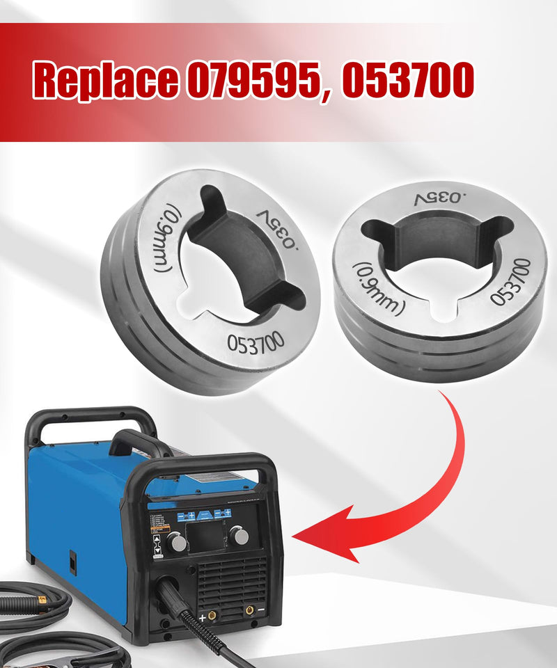 2 PCS Drive Roll Kit Replacement .035" V-Groove Fits for Millermatic 200/210/212/250/251/252, Replace 079595 053700