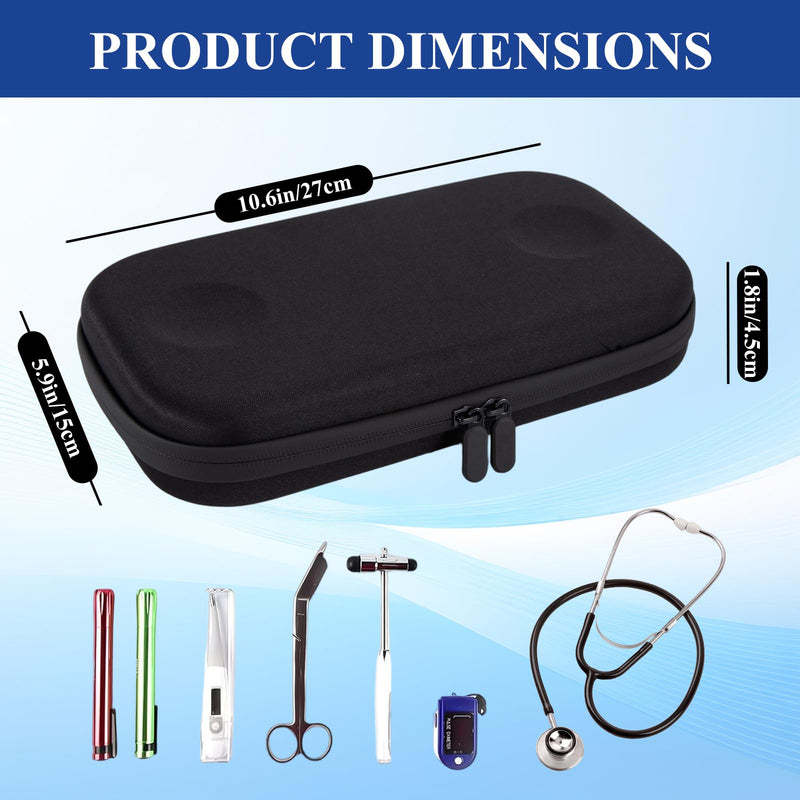 Stethoscope Case,for 3M Littmann Stethoscope Case,Stethoscope Bag,Medical Assistant Cardiology IV Estetoscopio Essentials,Estuche para Estetoscopio with Pocket,for Doctor & Nurse Accessorie (Black) Black