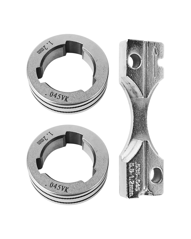Drive Roll Kit 045" Replaces for KP1696-045C, Fits For Flux Cored, Compatible With Lincoln Power MIG 216, 255XT, 350MP, LN-15, Power feed 25M, LF-72, LN-25 PRO, LN-25 PRO Dual Power (VK-Groove .045) VK-Groove .045
