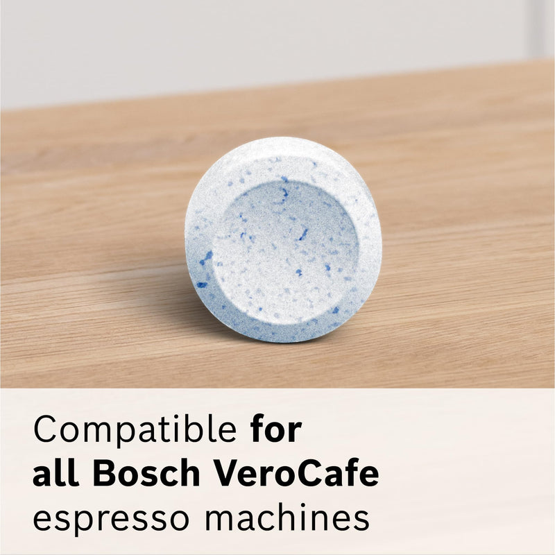 Bosch Cleaning Tablets for VeroCafe Coffee Machines - Espresso Cleaner, Phosphate-Free, Remove Coffee Oil and Residue - For Appliance Care and Maintenance, Extends Service Life - 10 Tabs - TCZ8001US