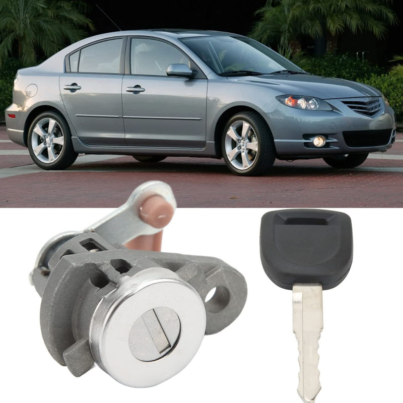 Left Front Door Lock Cylinder Replacement for Mazda 3 2004-2009 LHD Zinc Alloy, Excellent Mechanical Stability, Car Door Lock