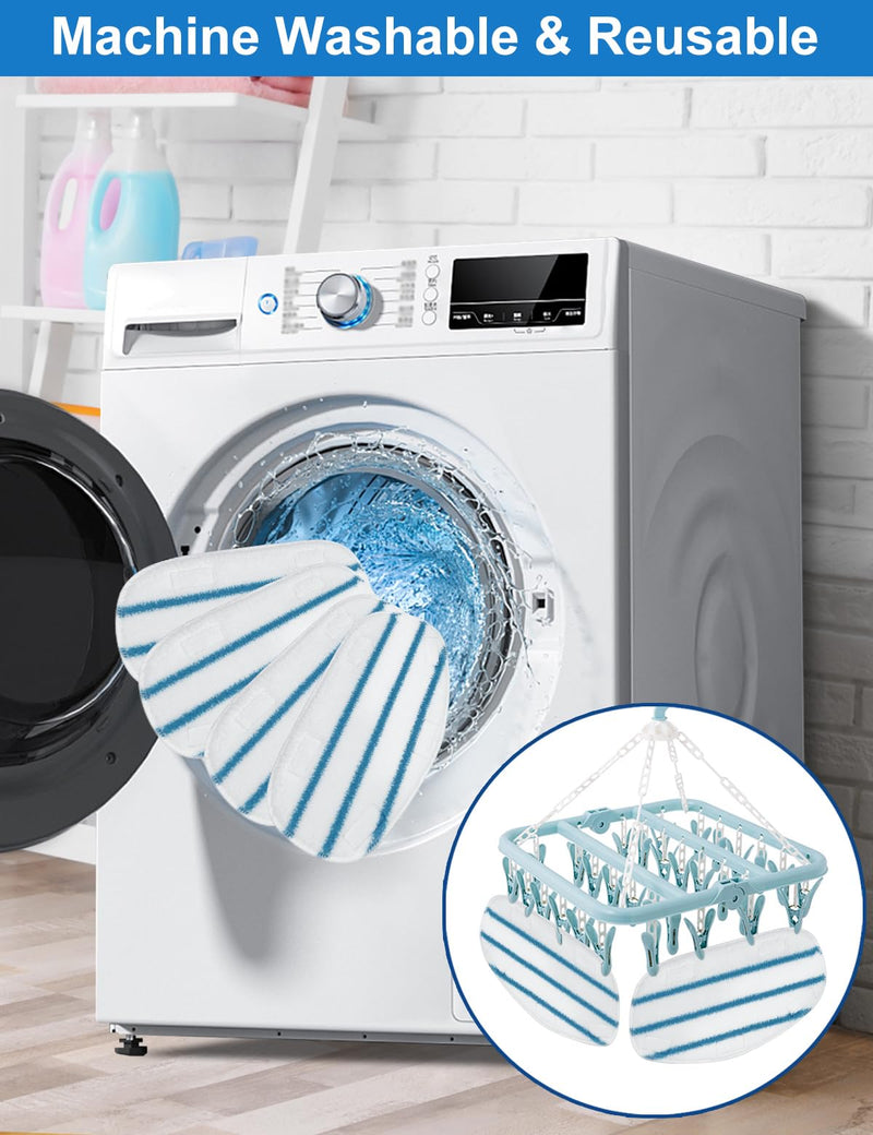 Steam Mop Pads Compatible with PurSteam ThermaPro 10-in-1 and ThermaPro 211 Steam Mop Cleaner Microfiber Pur steam Mop Replacement Pads Washable Reusable Steam Mop Pads for Steamer Floor Cleaning 4 Pack-pursteam Thermapro Steamer Mop Pad