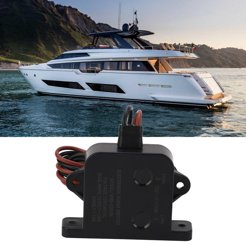 CHICIRIS Marine Bilge Pump Sensor, Auto Alarm Accurate Water Level Switch ABS Material DC 12V 24V 60°C Max Temperature for Boats Ships Yachts