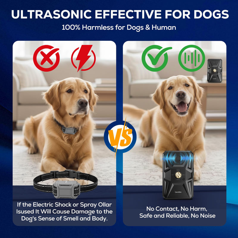 Anti Barking Devices, Auto Ultrasonic Dog Bark Deterrent Devices Long Range 50ft, 3 Modes Rechargeable Bark Box Barking Control Devices, Effective Stop Barking Dog Devices Indoor/Outdoor Training