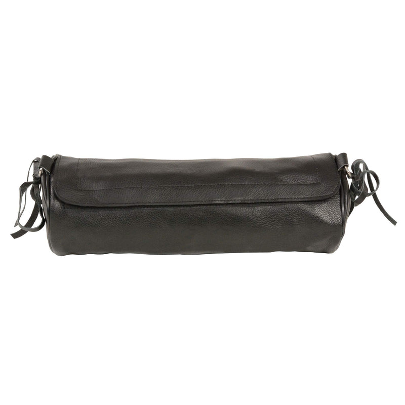 Milwaukee Leather SH504 Black Soft Leather Extra Long Motorcycle Tool Pouch - One Size
