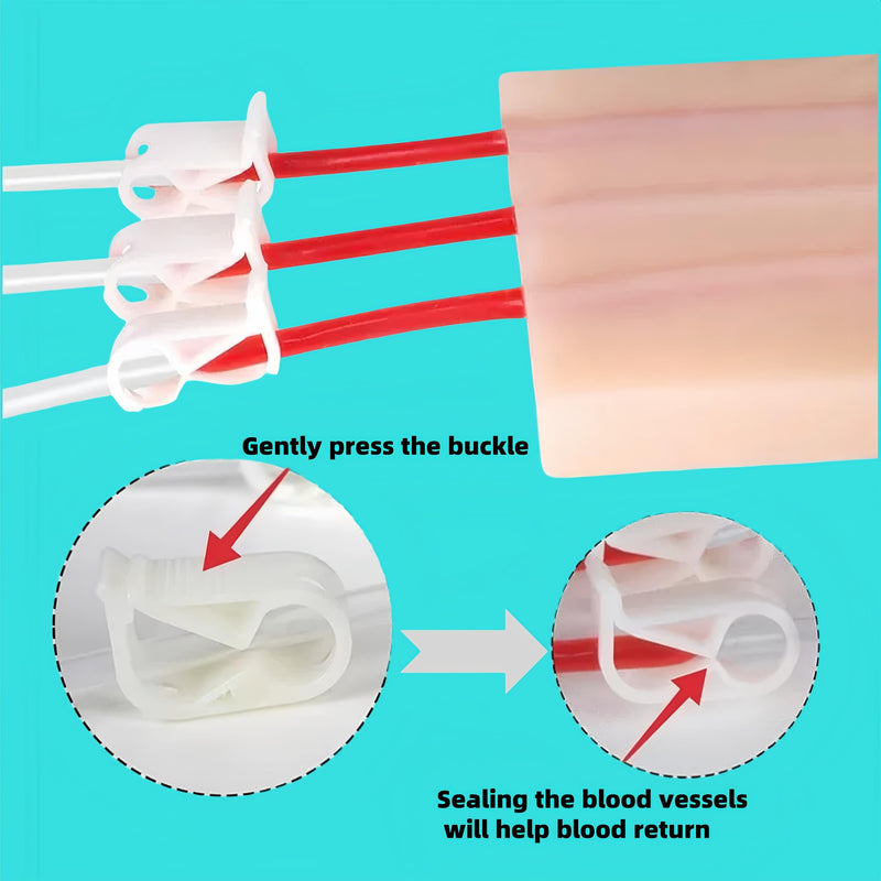 Aylashine IV Insertion/Injection Training pad, simulates Skin Texture and Veins，for Nurses, Doctors, and Students Training White