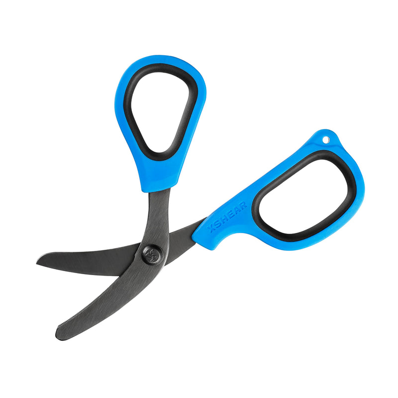 Mini 6" Trauma and Nurse's Shear. Razor sharp and compact scissors, perfect for EMTs, doctors, ICU, wound care and bandages (Blue) Blue