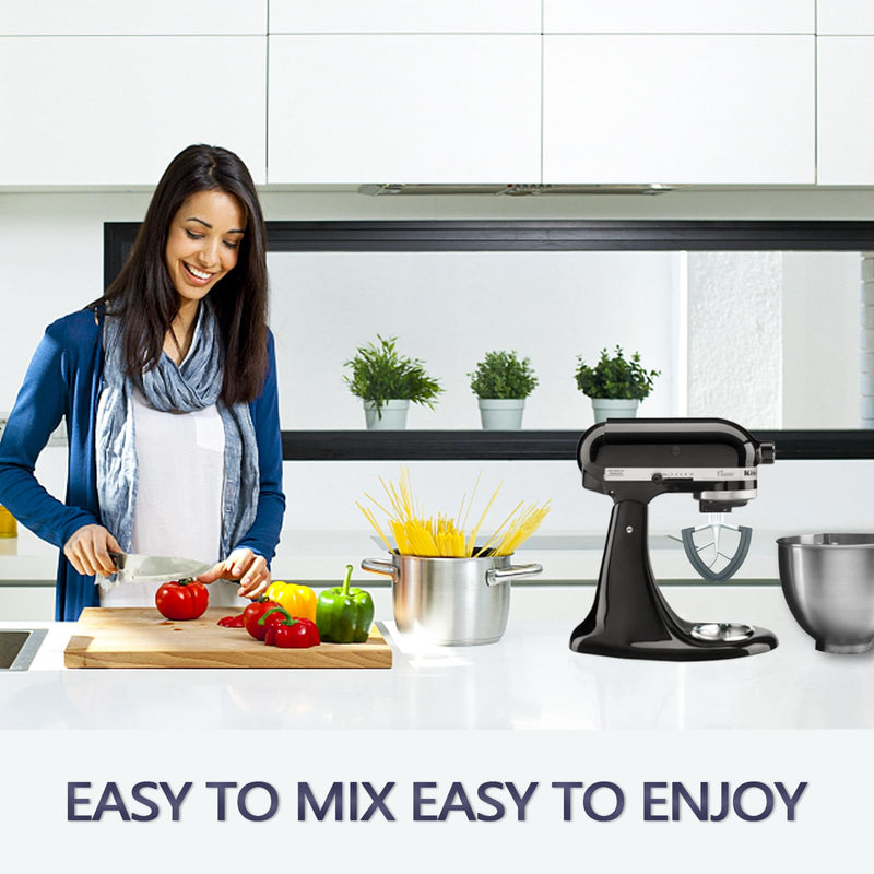 Flex Edge Beater for KitchenAid 4.5/5 QT Tilt Head Stand Mixer Kitchen Aid Mixer Accessory,With Silicone Edges For Kitchen Aid Accessories and Attachments Gray