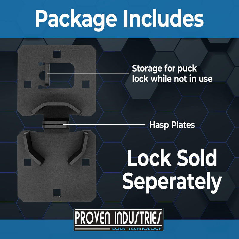 Proven Industries Trailer-Door Hasp Lock, Puck Lock Not Included, Made in The USA