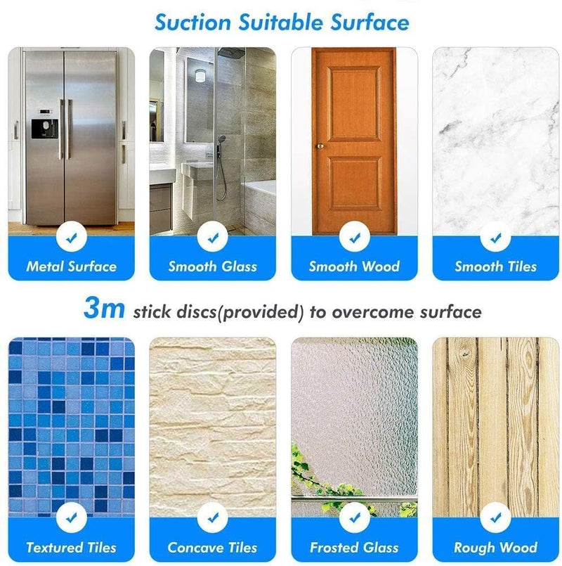 JiePai 16 inch Vacuum Suction Cup Towel Bar,Removeable Shower Mat Rod Shower Door Adhesive Towel Bar Suction Towel Rack (Chrome, 16inch) Chrome