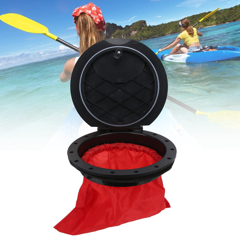 9 Inch Deck Plate Hatch Cover Kit, ABS Rod Hatch Cover with Storage Bag, Marine Hatch Cover, Plastic Fully Sealed Deck Plates for Kayak Yachts