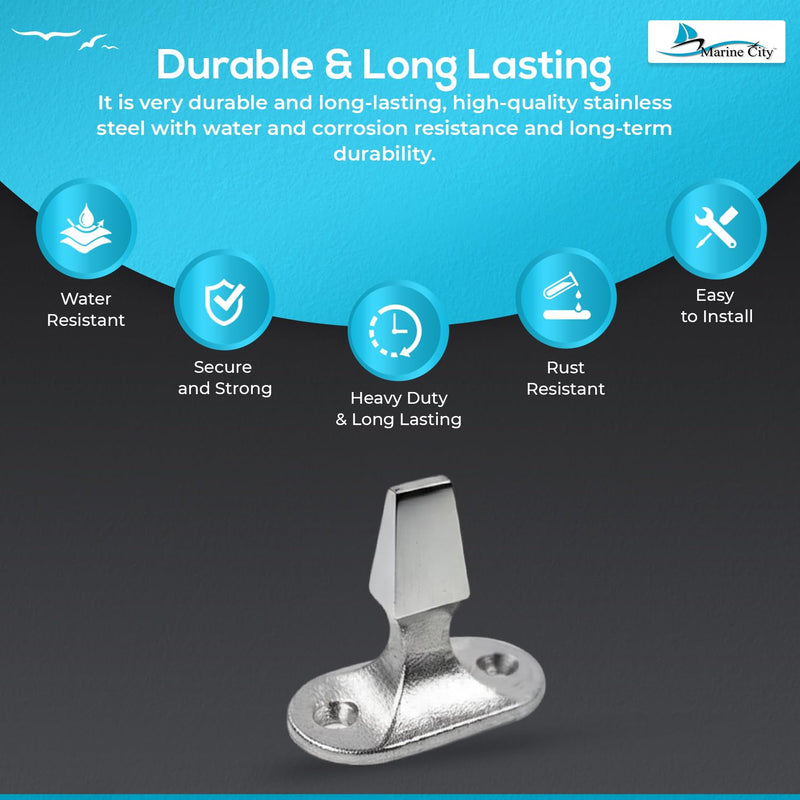 MARINE CITY Door Stopper Catch and Holder, Heavy-Duty Stainless Steel, Rust-Resistant, Ideal for Boats, RVs, Marine Use, Doors, Cabinets and Hatches 1-1/2 inches