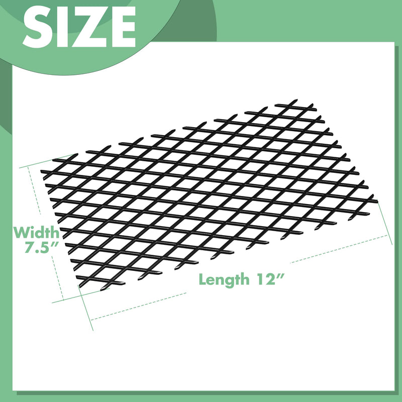 Fireplace Grate Ember Retainer 12" x 7.5",Solid Steel Ember Retainer for Grates for Most Fireplace,Fire Pits,Camping,Fireplace Aceessories 12" x 7.5"