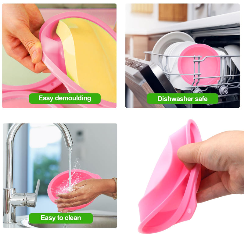 4 Pcs Air Fryer Egg Molds, Air Fryer Egg Molds Silicone, Air Fryer Bites Egg Molds for Muffin Lids, Toast, Non-Stick Air Fryer Accessories