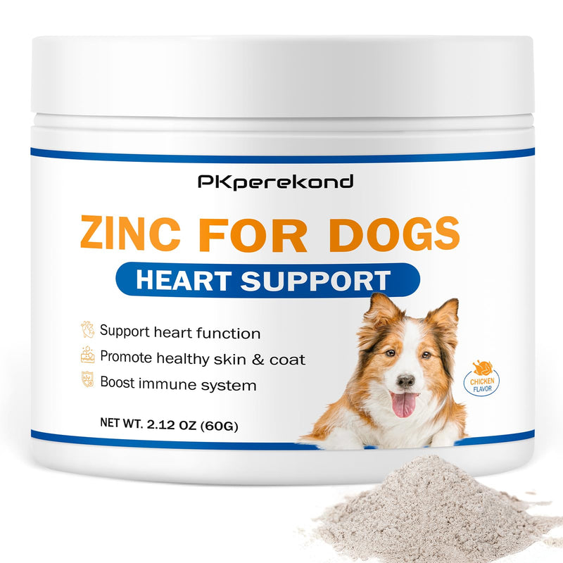 Zinc for Dogs, Heart Support Supplement for Dogs, Promote Heart Function, Healthy Skin and Coat, Strengthen Immune Function, Cellular Growth with Biotin, Selenium and Vitamins