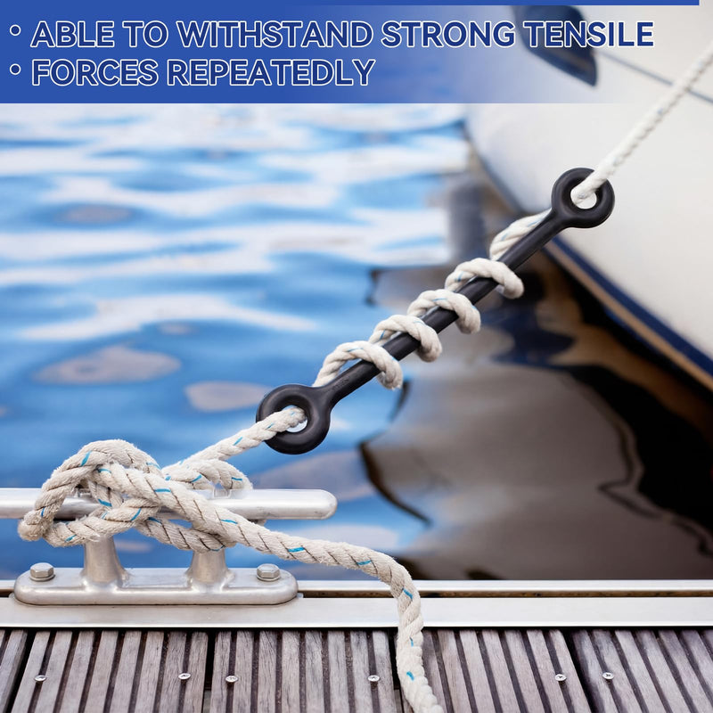 1 Pack 19.5'' Boat Snubber Dock Line Absorber Shock Marine Boat Mooring Line Rubber Snubbers Heavy Duty Flexible Marine Bungee for 7/16"-5/8" (12-16mm) Reducing Impact Noise Secure Mooring 1