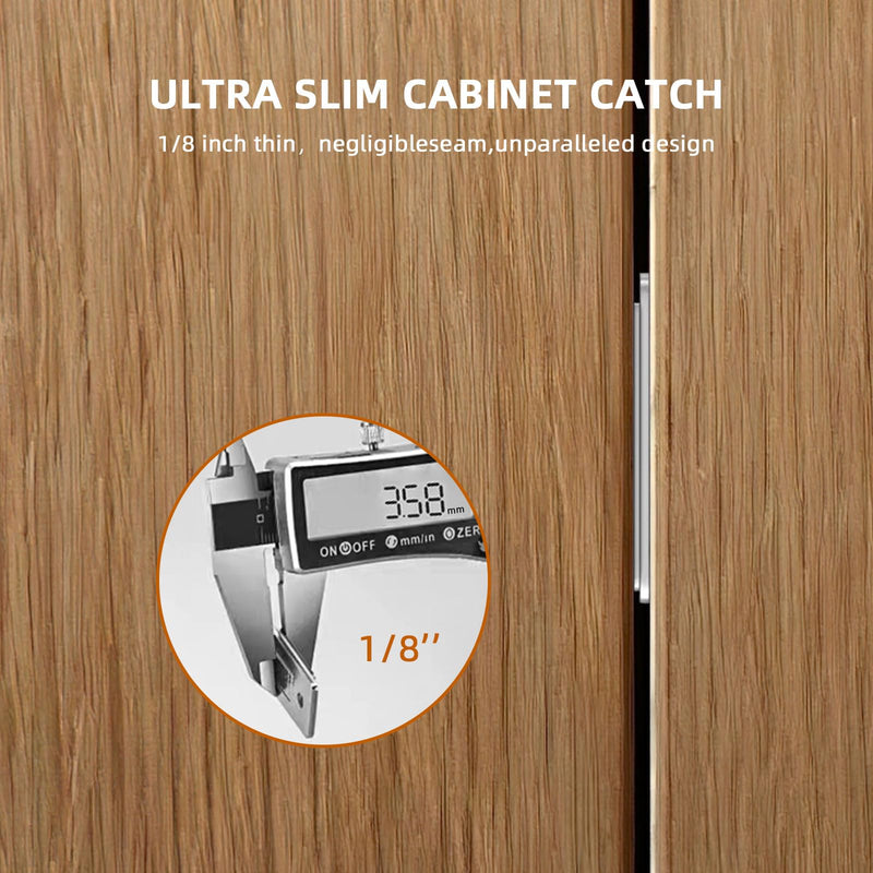 Cabinet Magnets Stick On 14 Pack, Magnetic Door Catch Ultra Thin, Quiet Cabinet Door Magnets, Punch-Free for Sliding Door Kitchen Cupboard Closure Closet Door Closer