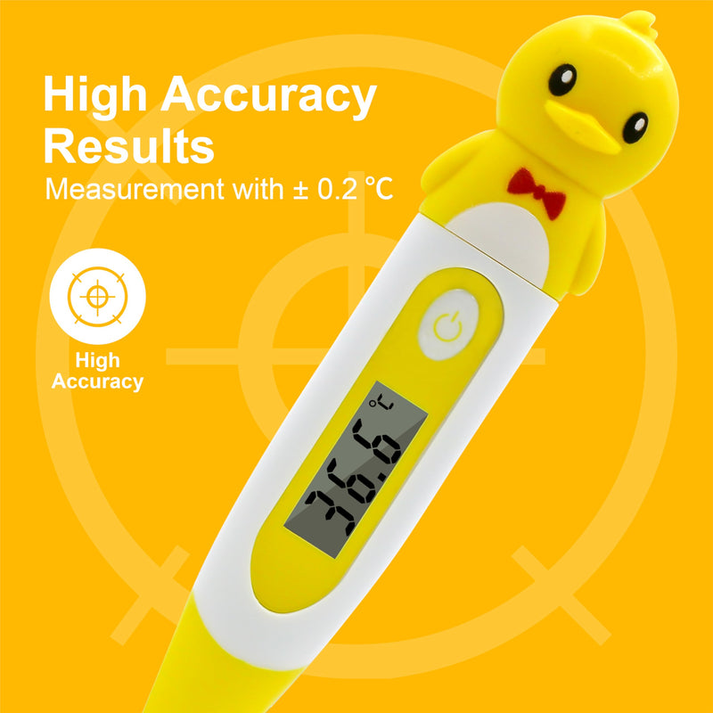 Digital Thermometer for Adults & Kids, Cartoon Design Oral Thermometer for Babies, Accurate Body Temperature Reading in 60 Seconds,with Fever Alert Sound Feature - 3 Pack