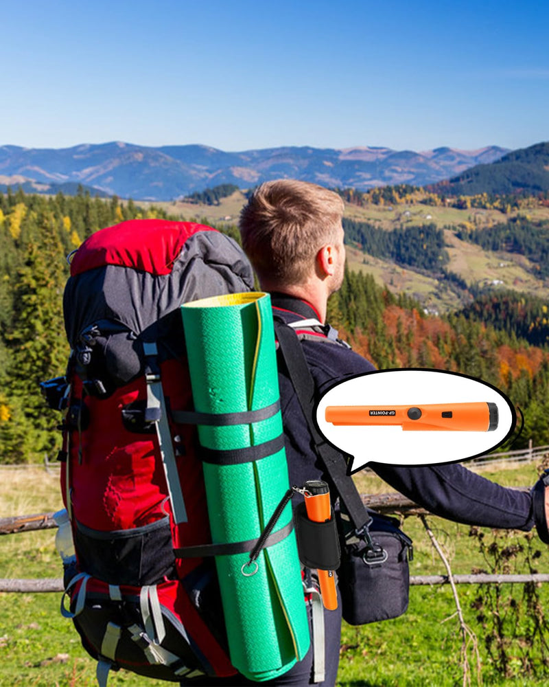 Dmyond Metal Detector Pinpointer - Professional Waterproof Handheld Pin Pointer Wand - High Sensitivity 360° Detection - Search Treasure Pinpointing Finder Probe for Adults, Kids - Orange