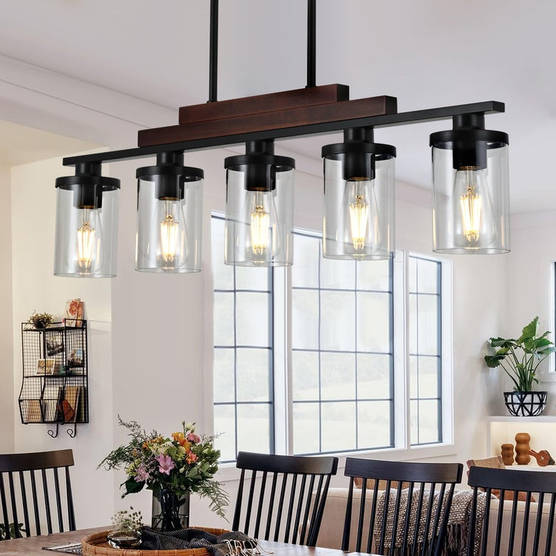 4 Pack Clear Glass Shade Replacements, Cylinder Glass Shades Lampshades Covers for light Fixtures Chandelier Vanity Wall Sconces Light Fixture 4PACK