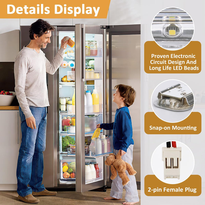 5 Packs EAGLEGGO W11462342 Refrigerator LED Light Module for Whirlpool, Kenmore Kitchenaid Jenn-Air Refrigerator Freezer Light Replaces AP6989197 PS16218086 W10908166 W10607479 W10843339 Fridge Light 5 PCS