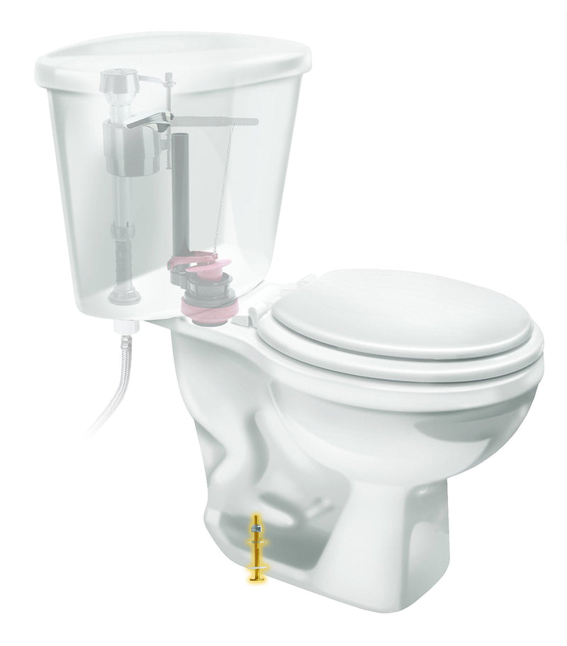 Fluidmaster 7111 Universal 3-Inch Bowl to Floor Bolts, Includes 2 Brass Bolts
