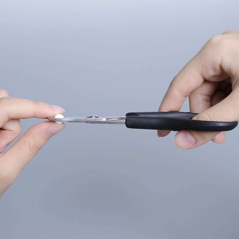 ALLEX Pill Cutter Splitter Scissors for Small and Tiny Pills, Japanese Stainless Steel Blade, Tablet Cutter Scissors, Made in JAPAN Black