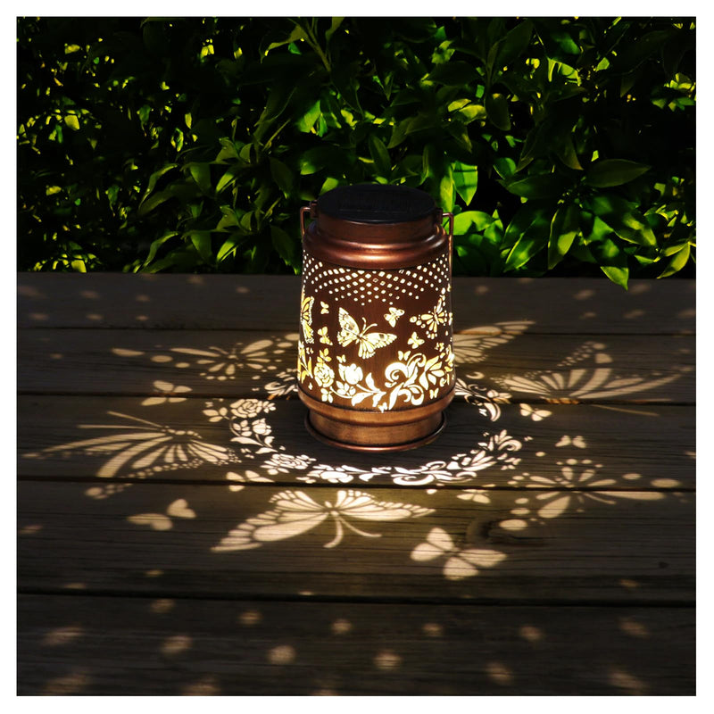 Solar Lanterns Outdoor Waterproof Butterfly Garden Decor Lantern Birthday Gifts for Women Mom Grandma, Hanging Solar Lights Metal Solar Decoration Outside for Yard, Patio, Backyard, Porch 1 Pack Butterfly
