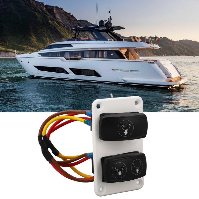 DC12 24V ABS Marine Toilet Control Panel Switch 3 Way Fast Response RV Toilet Rocker Switch Suitable for Boats Yachts RVs for Electric Toilets