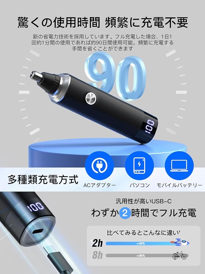 Nose Hair Cutter, Men's, 2024 Innovation, USB Rechargeable, LCD Screen, Multi-functional, Etiquette Cutter, Electric Nose Hair Cutter, Ear Hair Cutter, Male Electric Shaver, Low Noise, Washable, - NewNest Australia