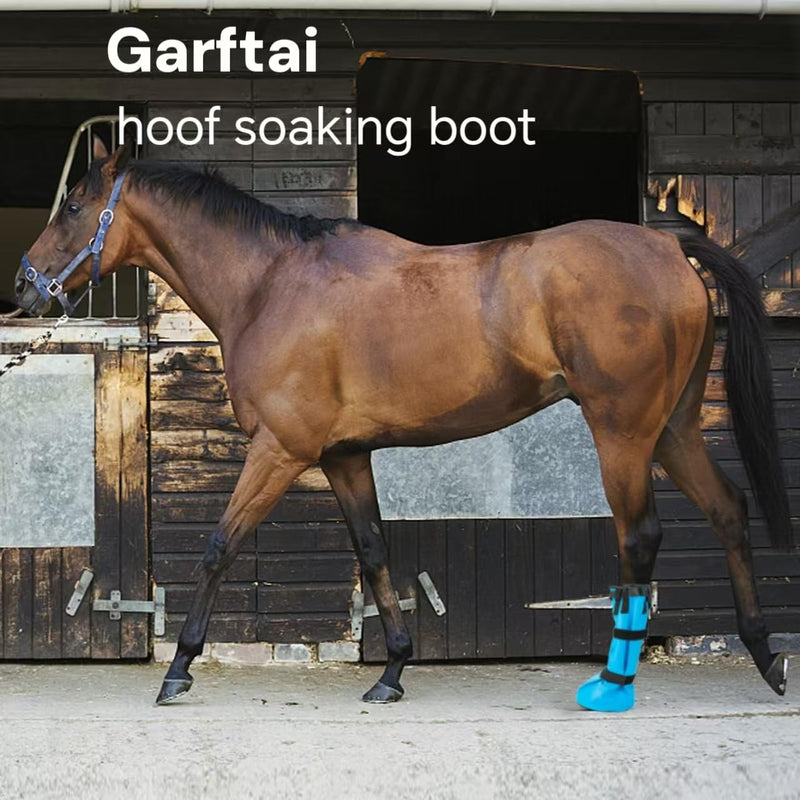 2 Piece Easy Use Hoof Soaking Boot for Horses,Horse ice Boots,Horse hoof Boots,Horse Soaker Bag, hoof Shoes Hooves Care Treatment Bucket,hoof Boots for Horses