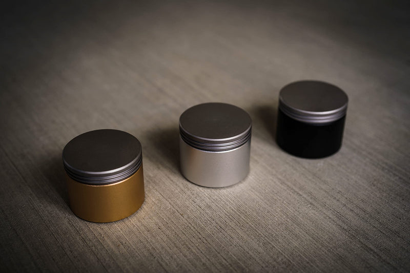 Min-E-Vault Storage Container - Aluminum - EDC Storage - Tools - Herbs - Medications - Vitamins - Rings - Small Valuables (Black) Black