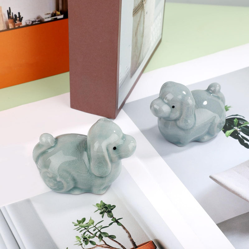 2pcs Ceramic Toilet Bolt Covers, Cute Dog Toilet Bolt Covers Decorative Smooth Toilet Bolt Caps Bathroom Decor Easy to Install Toilet Screw Cover Caps for Hotel Kitchen Bedroom