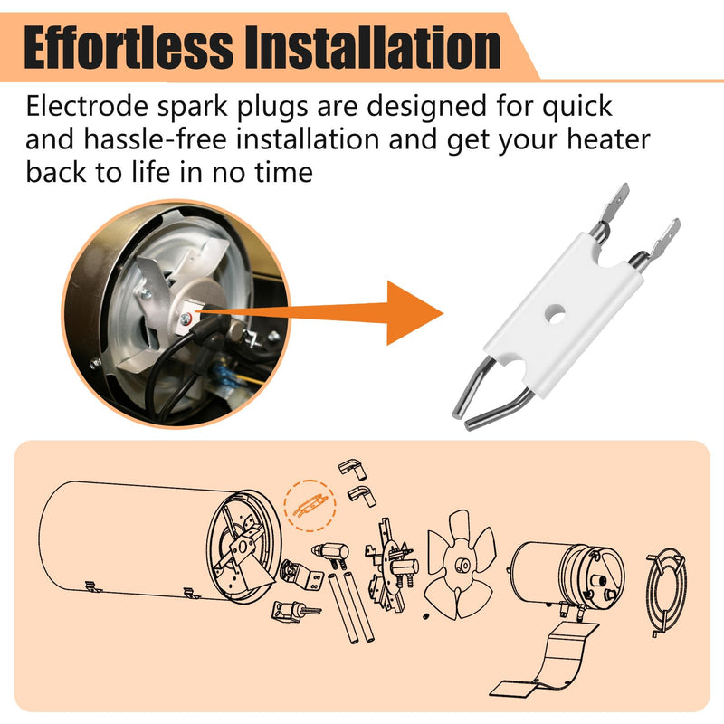 F221857 Electrode Kit 22144 Compatible with Mr. Heater MH50KT, MH75KT, MH175Kt, MH210KT (FAK 2006 models through current) for Forced Air Kerosene Heater Igniter, for Mr Heater Dryer Igniter Accessorie