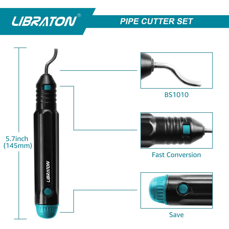 Libraton Pipe Cutter, Tubing Cutter, Copper Pipe Cutter, 5/32” to 1-1/4” Outer Diameter, Tube Cutter with Deburring Tool, Copper Cutter, Pipe Cutter Tool for Copper, and Thin Stainless Steel Tube 5/32" to 1-1/4"
