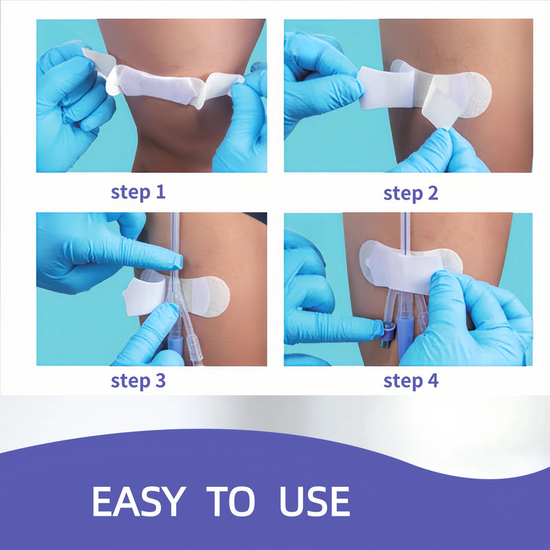 Medical Catheter Securement Device,Soft Material and Hypoallergenic Adhesive,Small Size for Catheter Securement,White, Small （Pack of 10） Small（pack of 10）