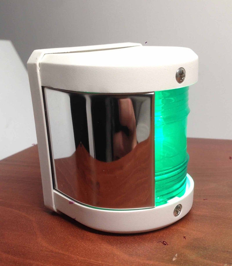 Pactrade Marine Boat Green Starboard And Red Port Side LED Navigation Light - White